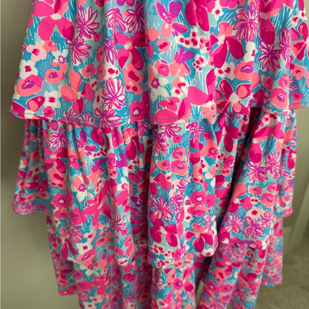 Lilly Pulitzer Faye V-Neck Ruffle Dress ‘Baby Bloomer’ Sz Ss - Picture 7 of 9
